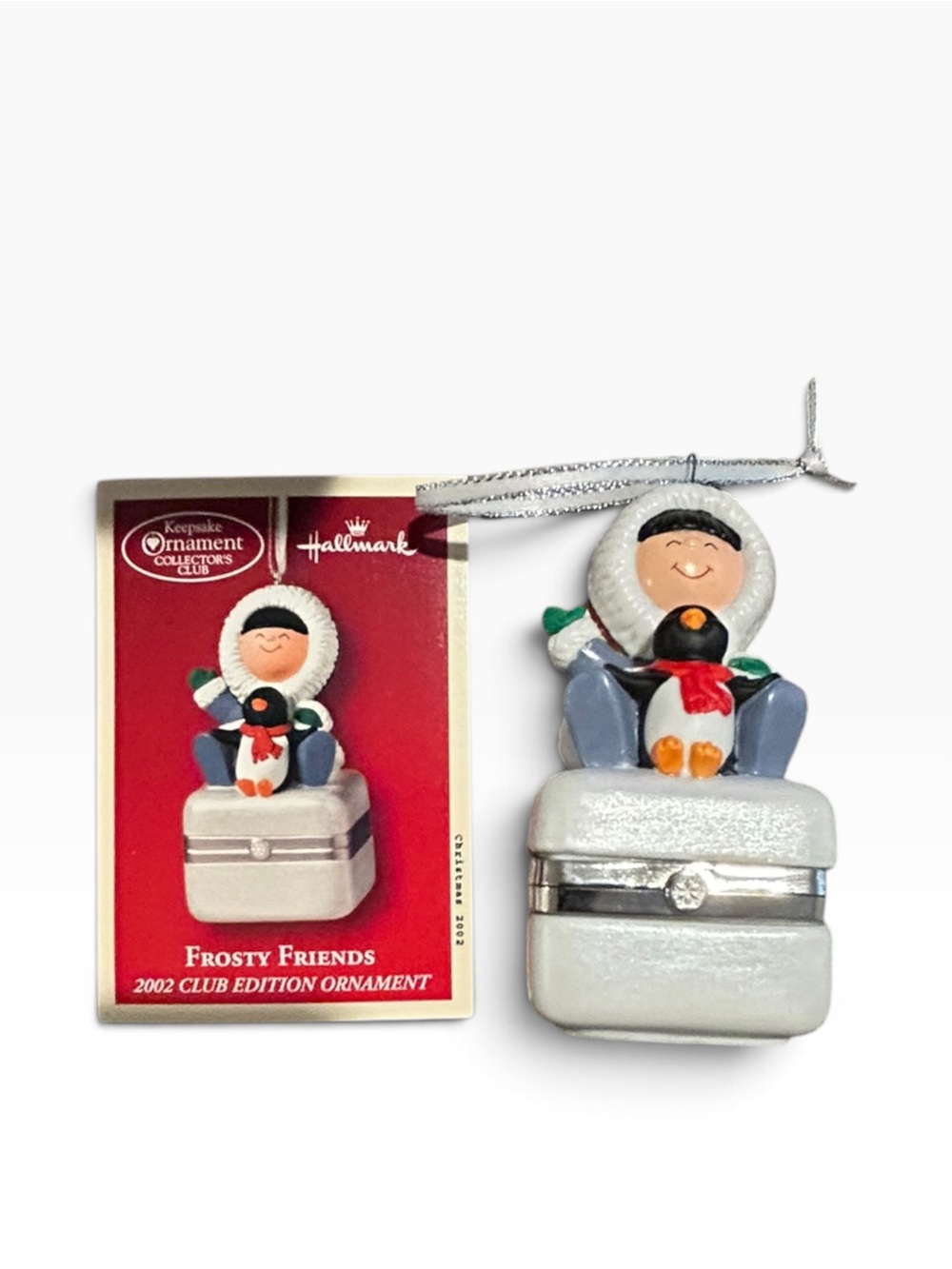 Hallmark 2002 Frosty Friends Porcelain Hinged Box Club Edition QXC4573